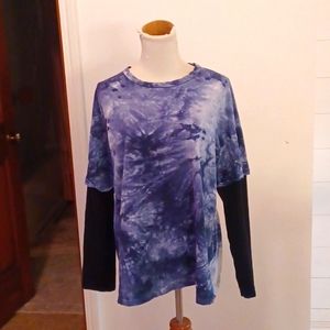 Long sleeve tie dye tee
